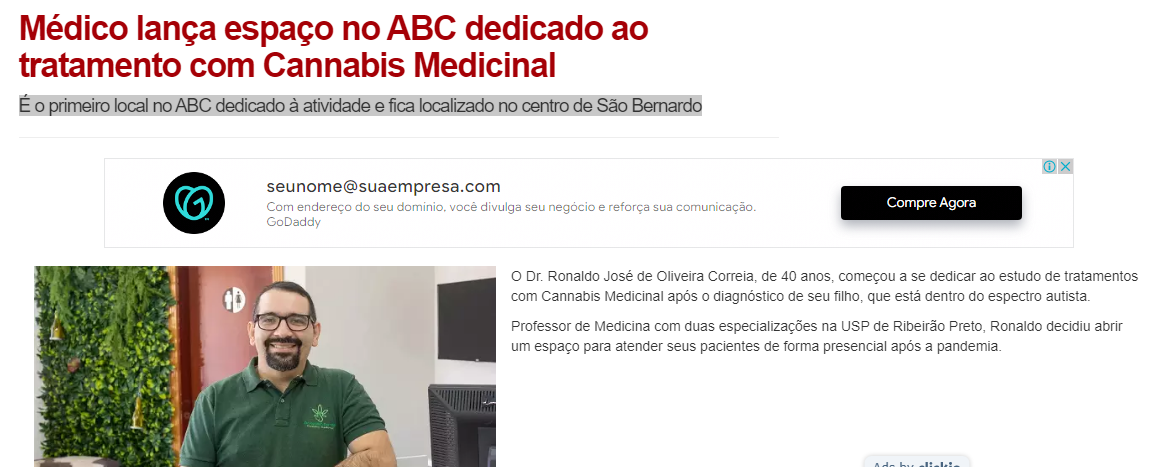 ABC DO ABC – Médico lança espaço no ABC dedicado ao tratamento com Cannabis Medicinal